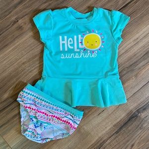 Koala Kids Baby Girl Two Piece Swimsuit 9-12 Mo